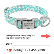 Personalized Floral Dog Collar #5