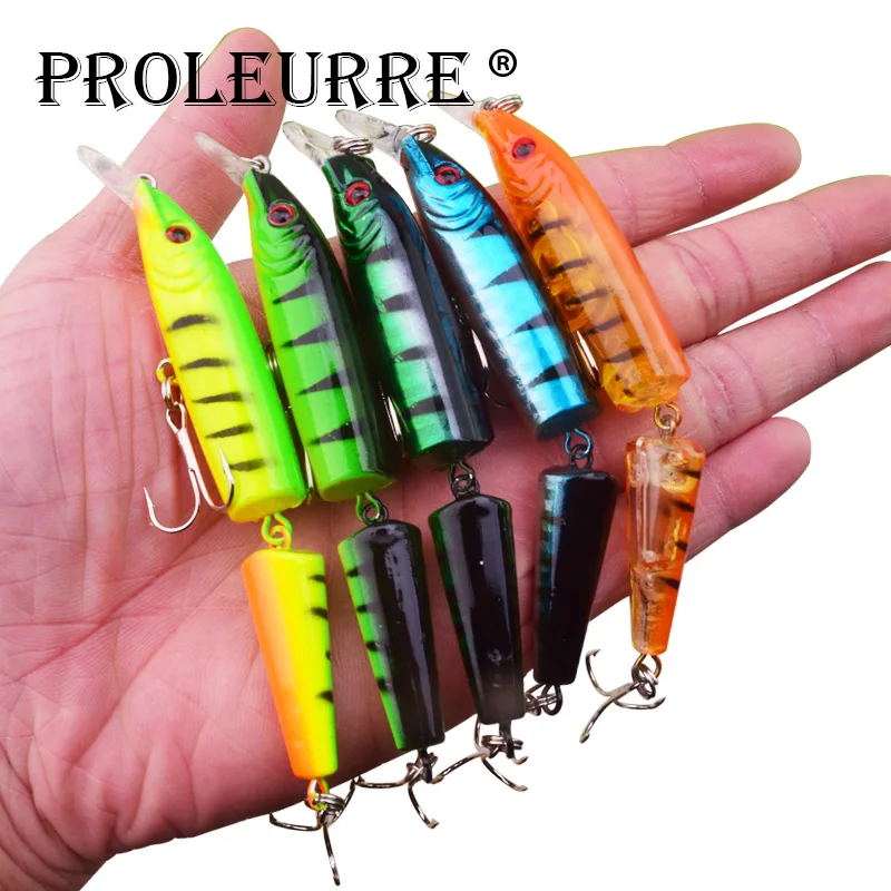 Proleurre 10.5cm 9g Wobblers Pike Fishing Lures Artificial Multi Jointed Sections Bait Crankbait Fake Fish Fishing Accessories