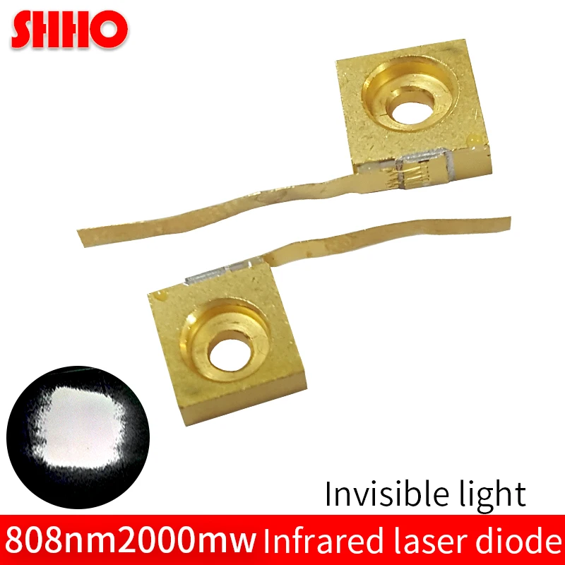 Invisible light C-Mount high power 808nm 2000mw infrared laser diode IR laser emitter 2W laser semiconductor launcher fill light