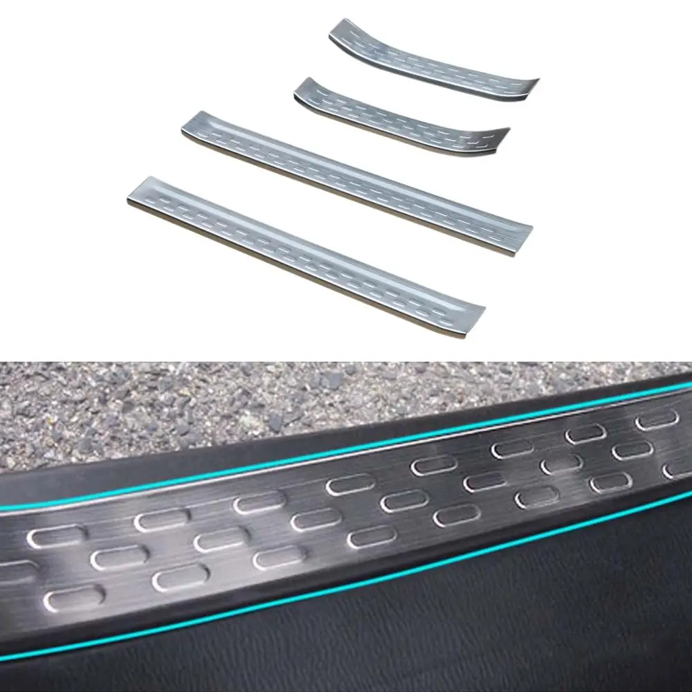 Car-styling Stainless Steel Side Door Scuff Plate Door Sill Trim For Mazda CX3 CX-3 2016 2017 2018 2019 Car Accessories