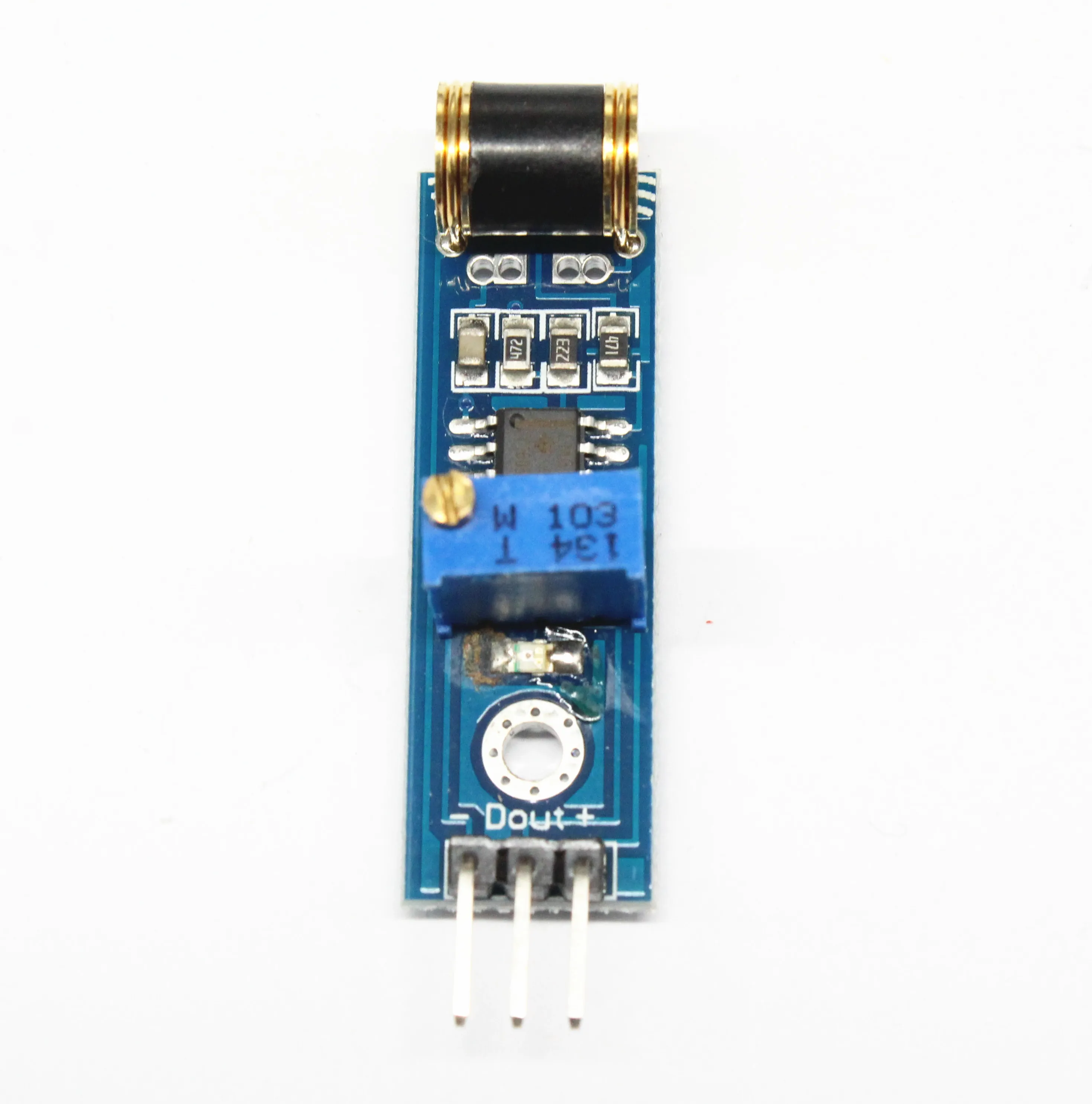 801S Vibration Shock Sensor Sensitivity Adjustable Vibration Sensor Switch Alarm Module LM393 DC 5V 4Pin for Vibration Detection