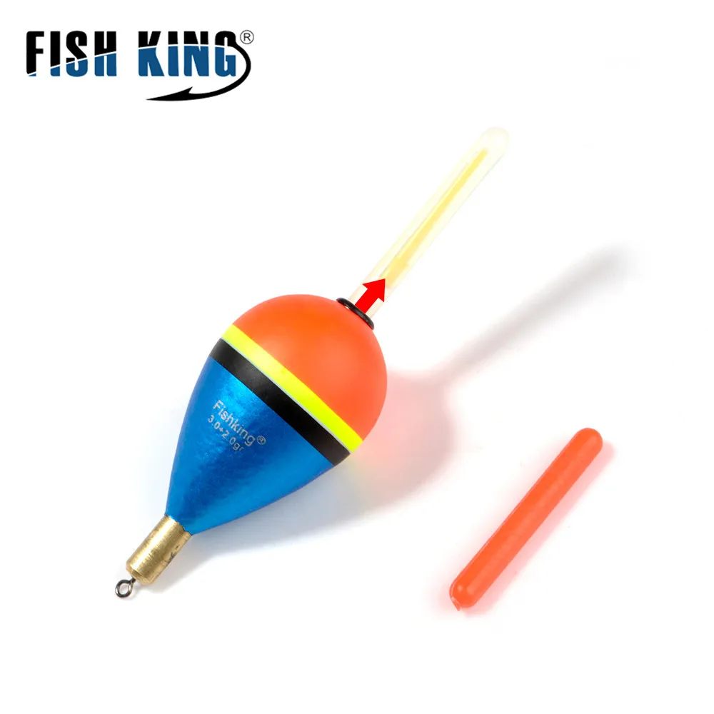 FISH KING 1PC Fishing Float Barguzinsky Fir Float Copper length 80-85mm Weight 6.0g/8.5g/9.0g Vertical Buoy For Fishing Tackle