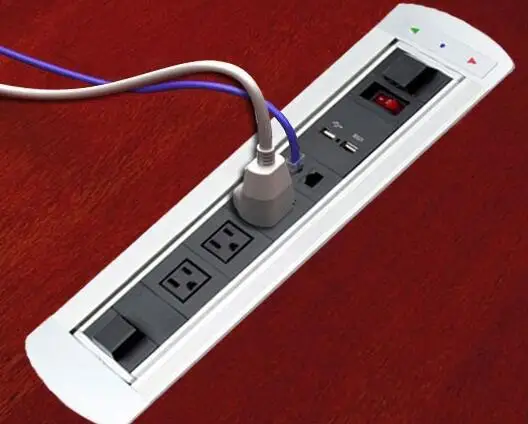 

Office electric switch table power strip with cable for computer use with internet