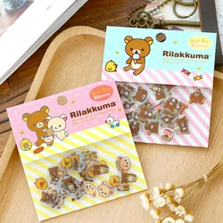 80 adet/grup sevimli Rilakkuma mini kağıt etiket çantası DIY günlüğü planlayıcısı dekorasyon sticker albümü scrapbooking kawaii kırtasiye