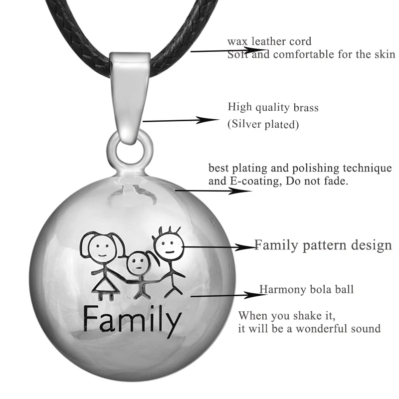 Retail Eudora Pregnancy Ball Jewelry Gift Chime Ball Mexican Bola Belly Sounds Pendant Harmony Bola Ball Pendants Necklace Gift