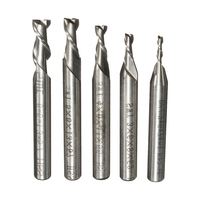 5Pcs 2 Flute 2/3/4/5/6mm Milling Cutter Set HSS End Mill CNC Engraving Bit 6mm Straight Shank Drill Bit Tool