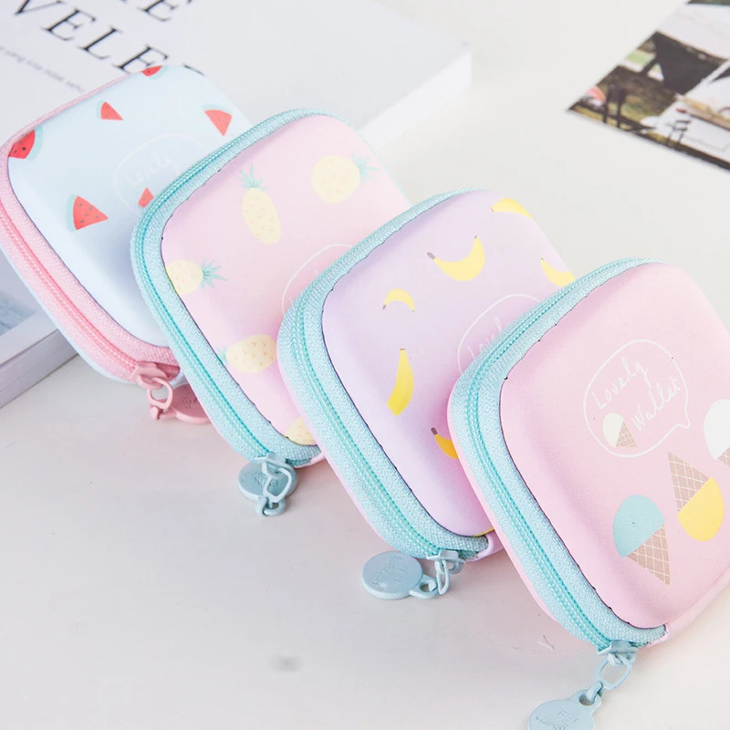 1PCS Cute Earphone Case Girl Storage Bag Carrying Hard Box Headphone Stand For Earbuds Memory Card Money Box Travel Organizer