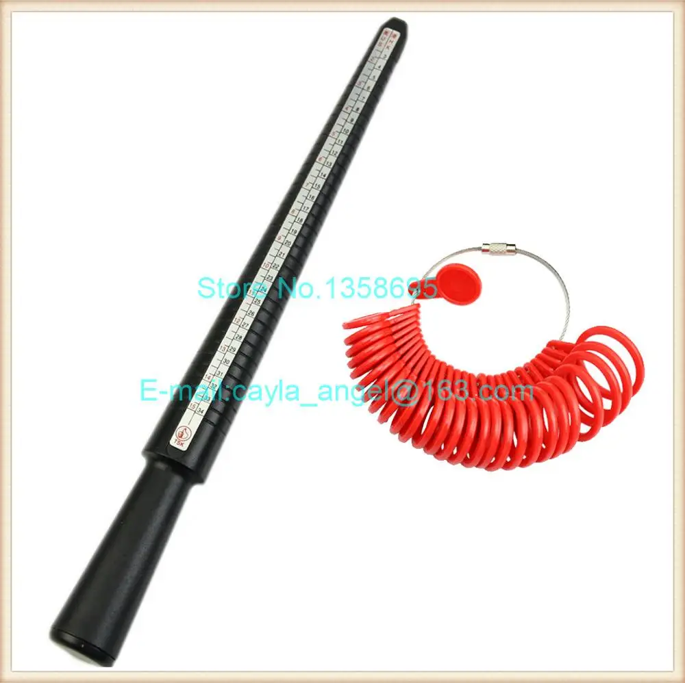 Free Shipping 0-13 Plastic Ring Sizer Finger Gauge Size Mandrel Jewelry Making Tool Measuring Tools