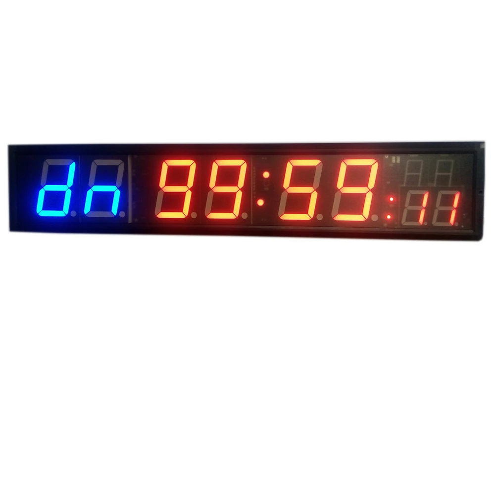 Freight free 4\'\' 8Digits LED Countdown Clock Workout Timer For Garage Home Gym Crossfit Training EMOM Tabata Fitness Timer