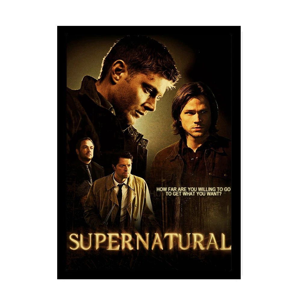 Supernatural Poster Jensen Ackles Vintage Posters and Prints Kraft Paper Bar Room Home Decor Wall sticker