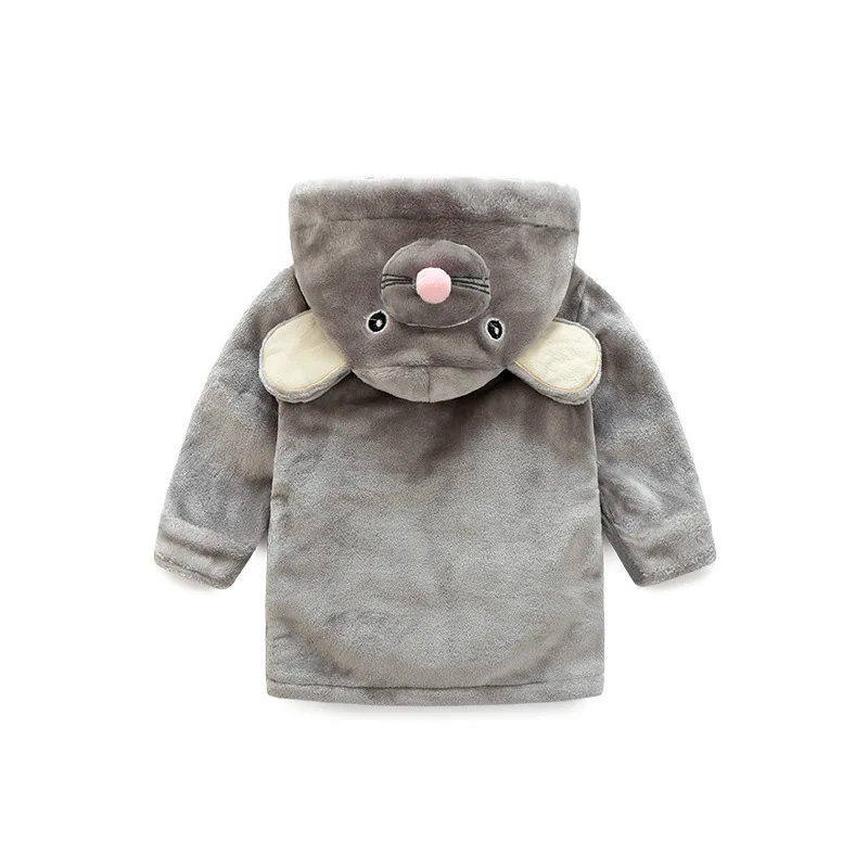 Children's Animal Bathrobe Baby Boy&girl Bathrobe Cute Mouse Kids Bath Robes Boys Warm Pajamas Children's Bathrobes