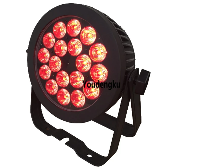 

2 pieces High quality outdoor led flat par 18 pcs*10w 4 in1 mini slim par led rgbw stage light