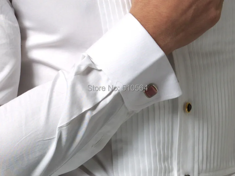 Custom made men 100%Cotton shirt wedding dress shirt white tuxedos shirt men Frech cuff shirt