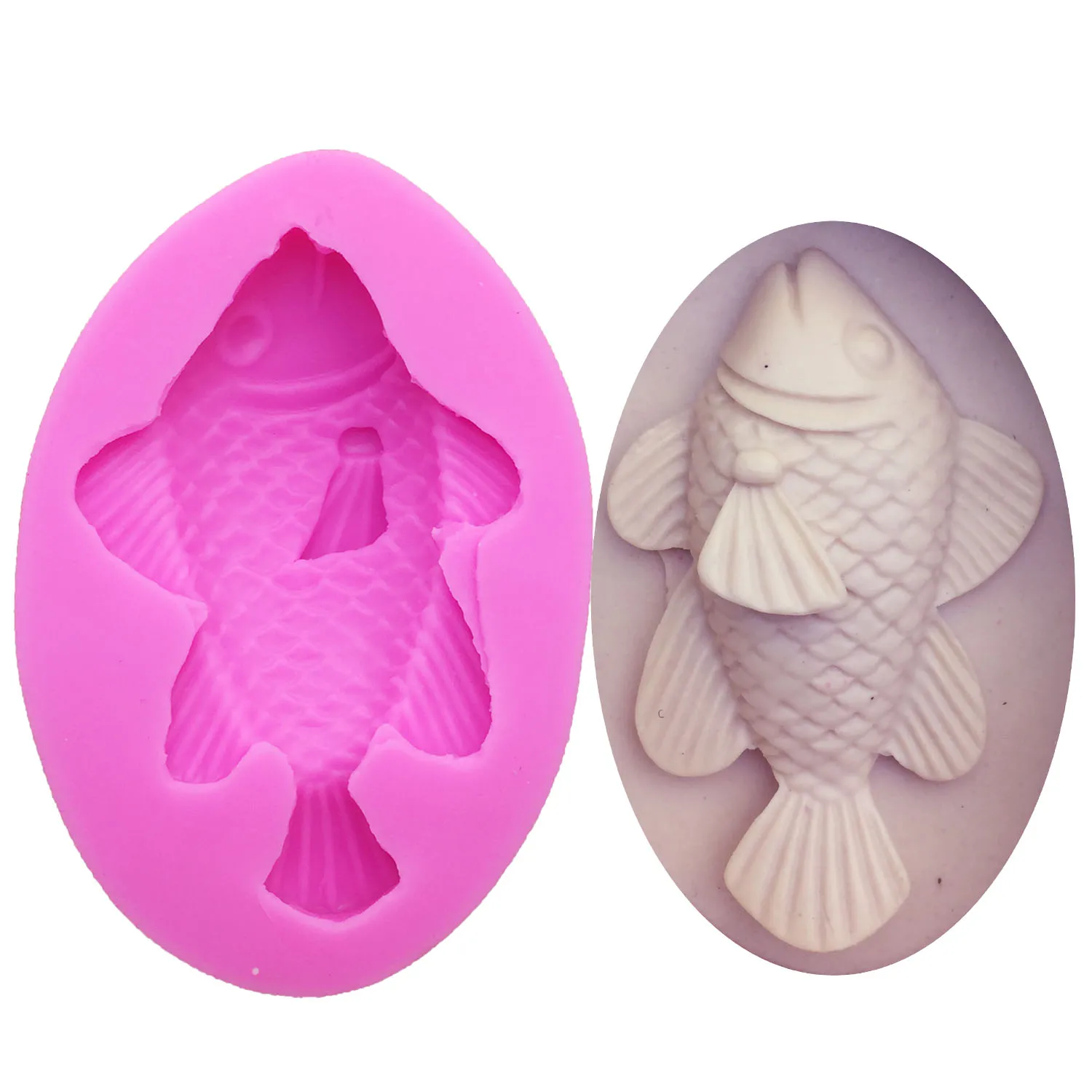 M0535 Fish Silicone Mold Chocolate Cake Pudding Jelly Silicone Moldes DIY Fondant Cake Decorating Tools