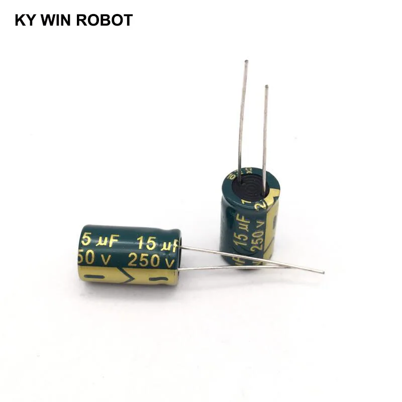 10 pcs Aluminum electrolytic capacitor 15 uF 250 V 10 * 17 mm frekuensi tinggi Radial Electrolytic kapasitor