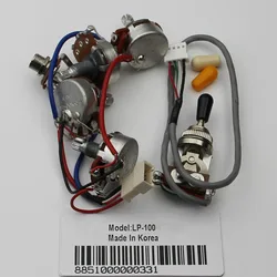 Juego de arnés de cableado para pastilla de guitarra eléctrica LP para EPI SG LP Dot, 1 interruptor de palanca + 4 macetas + conector