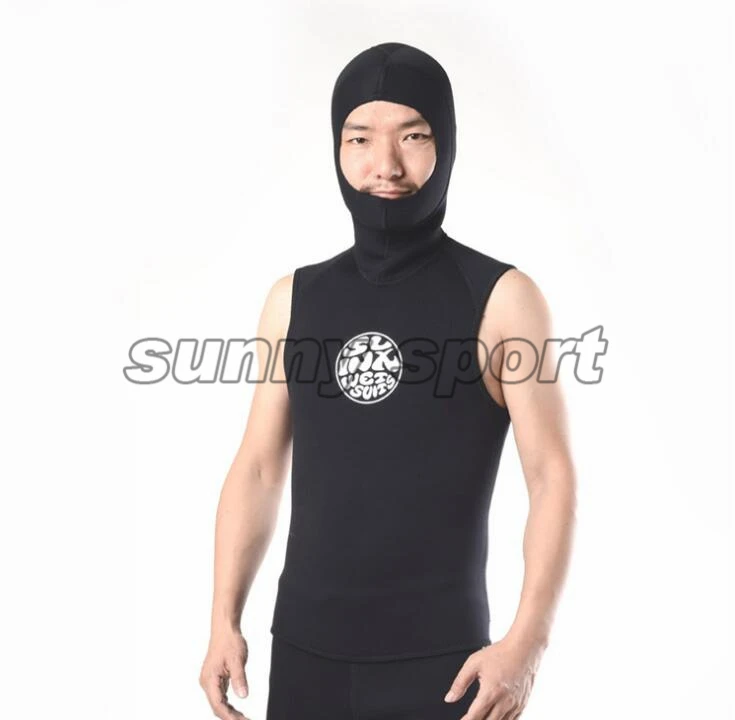 

Diving vest warm 3mm diving vest Hooded Vest wet clothes diving cap diving cap