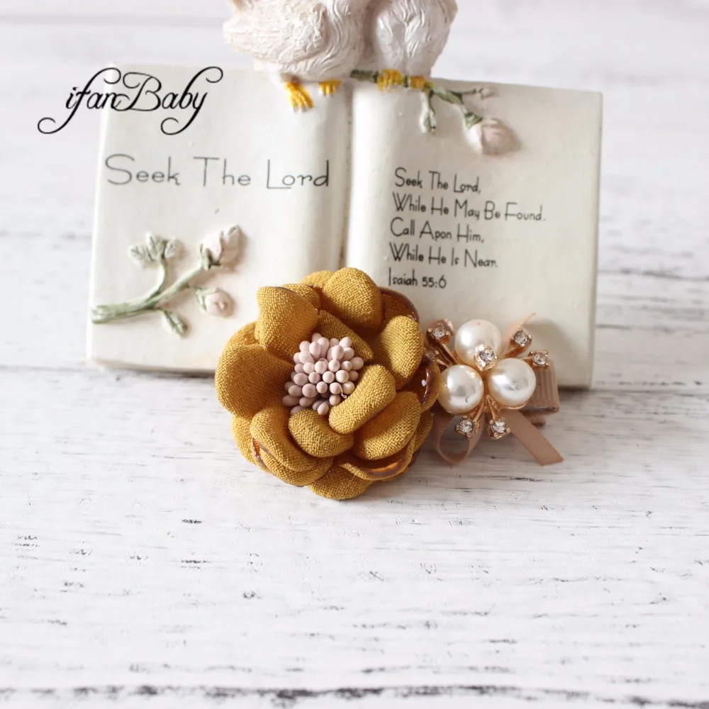 Women Girl Hair clip kids girl hair flower clip Burn flower clip