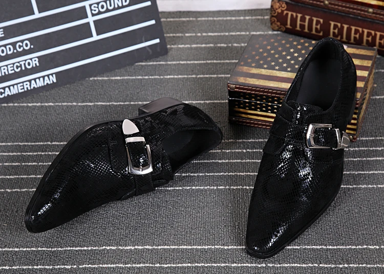 Black Mens dress shoes elegant men formal shoes glitter loafers pointy toe zapatos hombre vestir pluse size oxford shoes for men