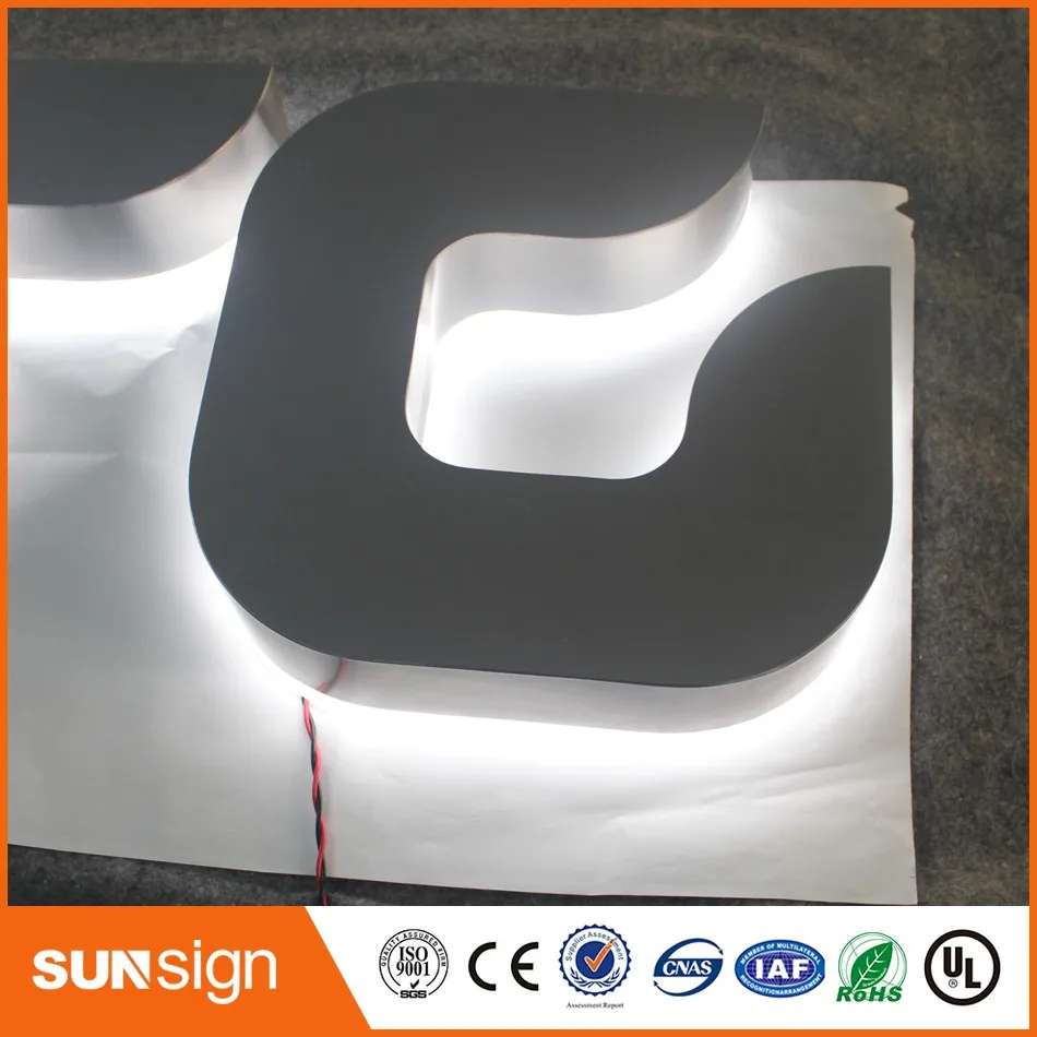 

Custom outdoor Advertising 3d letter light channel led sign