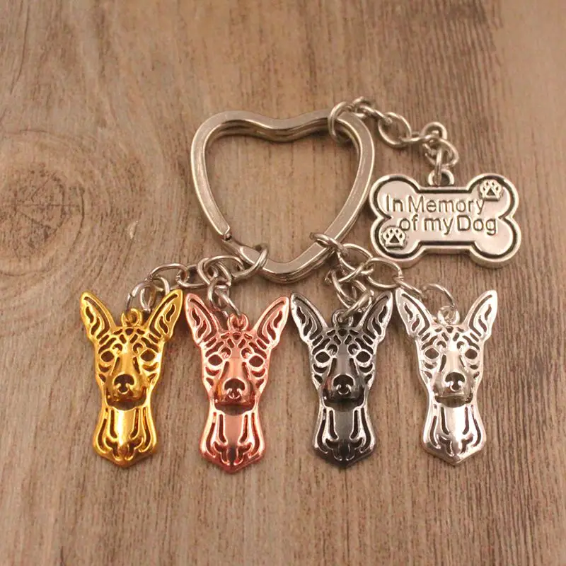 Miniature Pinscher Dog Animal Cute Gold Silver Plated Keychain For Bag Car Women Men Girls Boys Love Jewelry 4 Colors K178