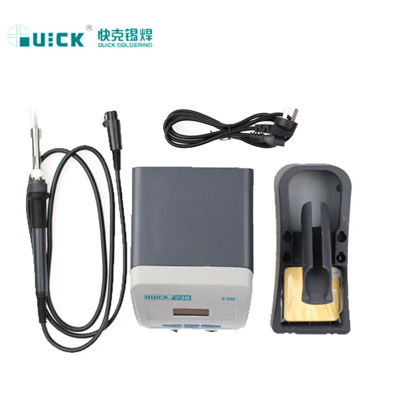 Original QUICK 236 High-Frequency Soldering Station Lead - Free Digital Soldering Iron 90W  220V