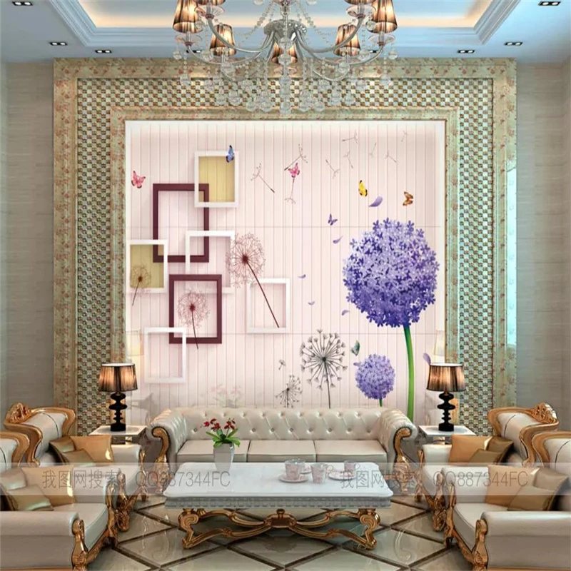 

Dandelion 3D modern simple style background wall large murals