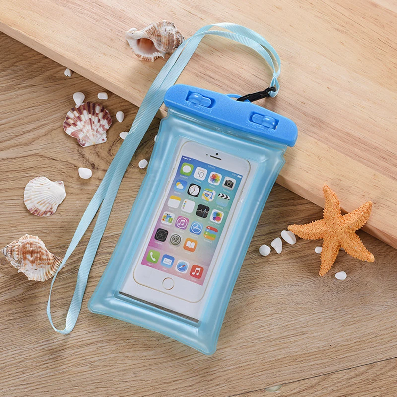 Universal Airbag Schwimmdock Schwimmen Tasche Wasserdichte Touchscreen Telefon Beutel Schwimmen Unterwasser Handy Fall Für Iphone 6 7 8 Plus