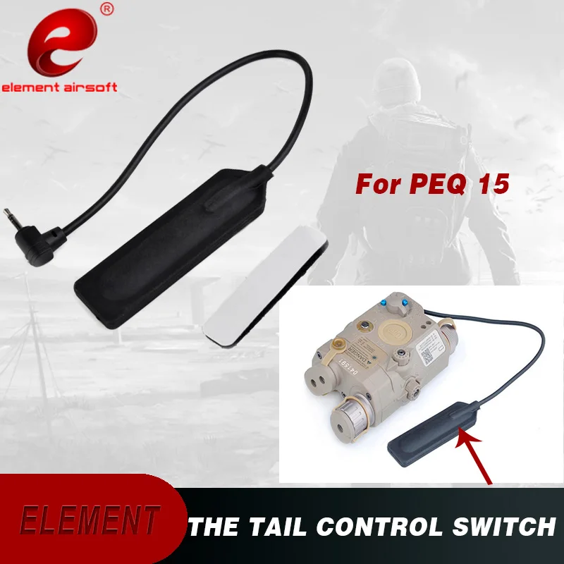 Element Airsoft Tactical Flashlight PEQ 15  Switch Tail Control Switch  PEQ15 LA-5C PEQ Remote Switch Weapon Light PEQ EX430