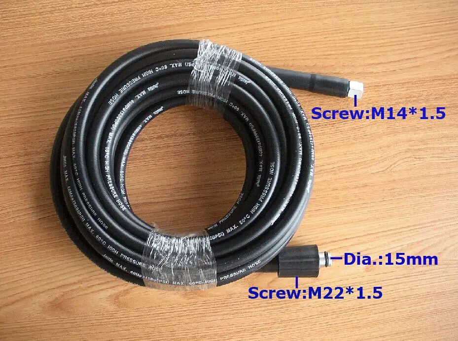 15mm core Car washer hose 400Bar 5800PSI high pressure washer hose spray water