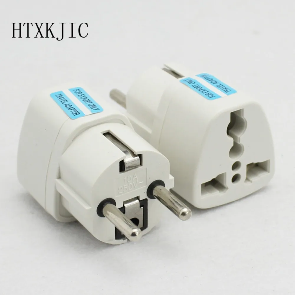 

2017 High Quality Universal 2 Pin UK US AU To EU EURO France Germany Korea Travel AC Plug Adapter Adaptor Convert Round Socket