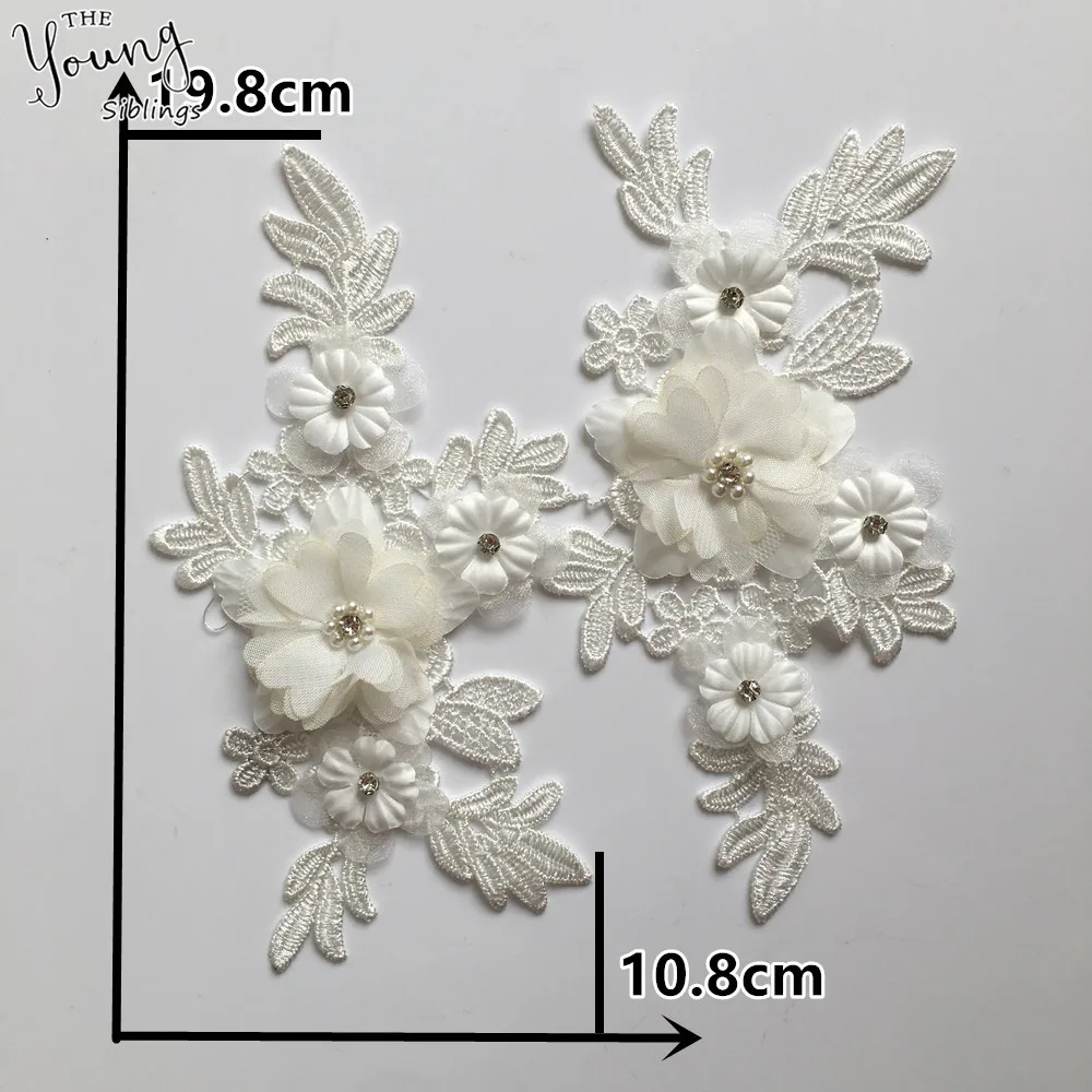 New Hollow out ABS pearl Flower Lace Neckline DIY Collar Trim Clothing Sewing Applique Embroidery Rhinestone Craft Supplies