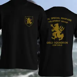 Gold Squadron US Army Special Force Lion Gold NSWDG Devgru Seal Team Six T-shirt Casual Short Slove