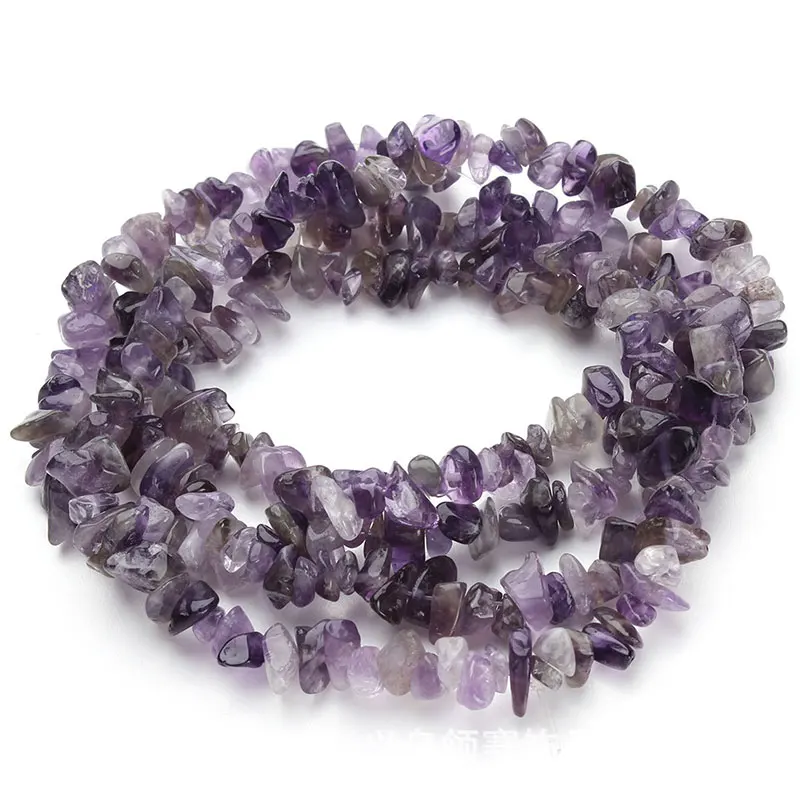 3-5x6-8mm Purple Amethystss  Beads Natural Freeform Chips Stone Beads For Jewelry Making Beads Bracelet 32'' DIY Beads Trinket