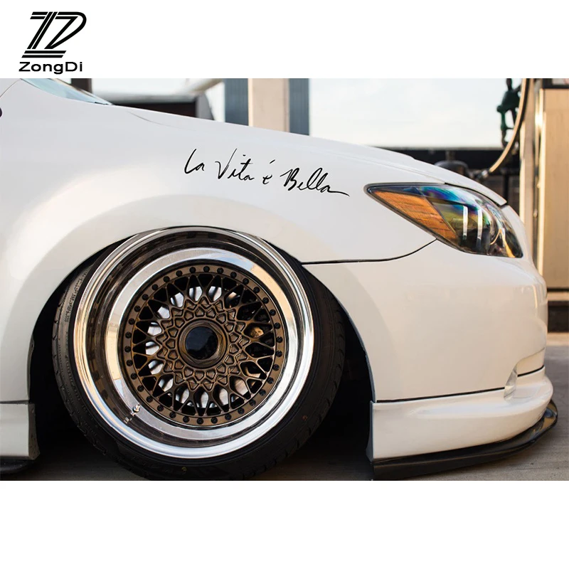 

ZD 1 шт. наклейки для стайлинга автомобилей Life is Beautiful для Alfa Romeo 159 156 Fiat 500 Citroen C4 C5 C3 Renault Duster Megane 2 Logan