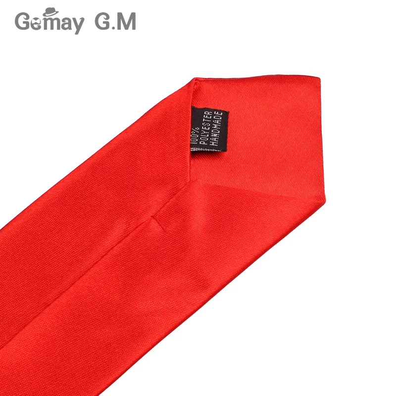 Pre-tied Students Zipper Ties For Men Women Boys Girls Adjustable Slim Men Necktie Solid Red Black Neck Tie