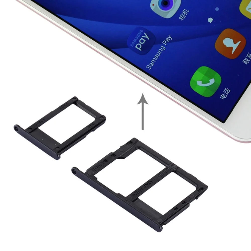 iPartsBuy New SIM Card Tray + Micro SD & SIM Card Tray for Galaxy J5 Prime / G570 & J7 Prime / G610