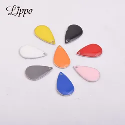 30pcs 11*21mm Enamelled Sequins Water Drop Charms Copper Two-sided shuttles Pendant Nickel free and Lead Free