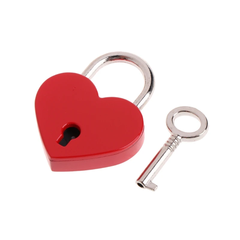 10Styles New Diamonds Heart Shape Vintage Old Antique Style Mini Archaize Padlocks Key Lock with key