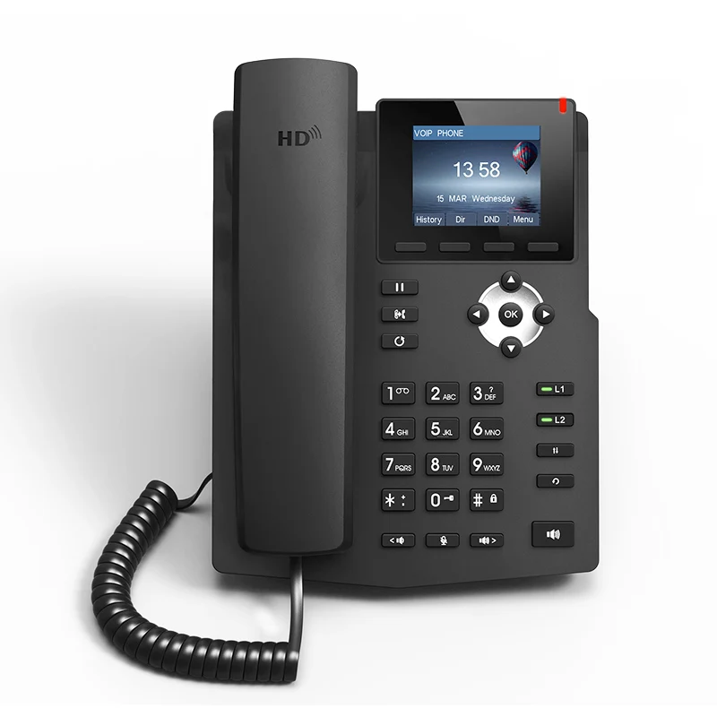 Imagem -05 - Telefone ip Linhas Sip hd Voz Empresa Voip Telefone com Display Lcd Inteligente