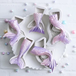 Mermaid Tail Silicone Mold Sugarcraft Cookie Cupcake Chocolate Baking Mold Fondant Cake Decorating Tools