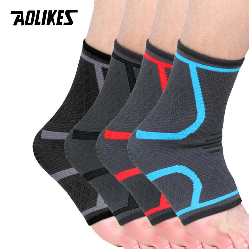 

AOLIKES 1PCS Ankle Brace Compression Support Sleeve Elastic Breathable for Injury Recovery Joint Pain femme Foot Sports Socks