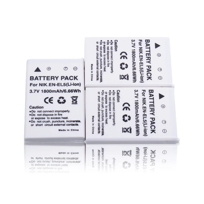 

10Pc/lot 3.7v 1800mAh EN-EL5 EN EL5 ENEL5 batteries Li-ion Camera Battery for NIKON COOLPIX P510 P530 3700 4200 5200 5900 S10 P4