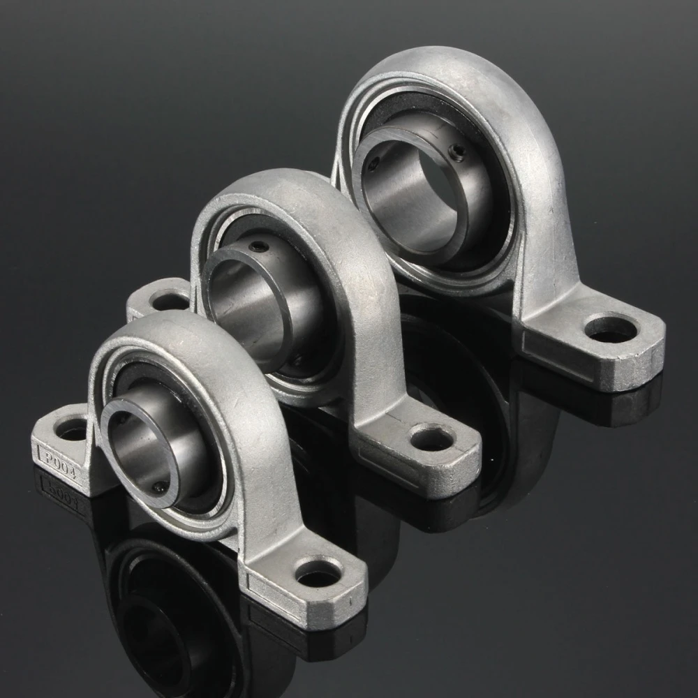 10pcs Zinc Alloy Diameter 8mm 10mm 12mm 15mm 17mm 20mm Bore Ball Bearing Pillow Block Mounted Support Kp08 Kp000 Kp001