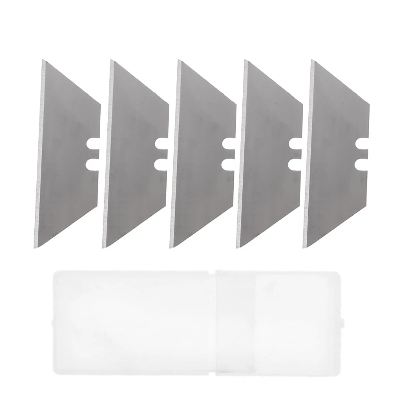 5Pcs Folding Trapezoid Cutting Blade Art Carpet Replaceable Utility Knife Cutter -v