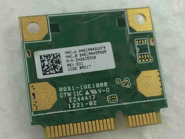 새로운 원래 RaLink RT3290 RT3290LE RT3290LE-C2 하프 미니 PCI-E Wlan 무선 WIFI 블루투스 BT 카드 150Mbps