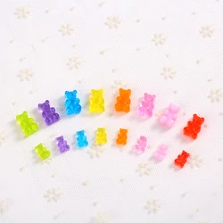 40 pezzi cabochon in resina Flatback Candy Gummy Bear accessori per spilla orecchino fai da te