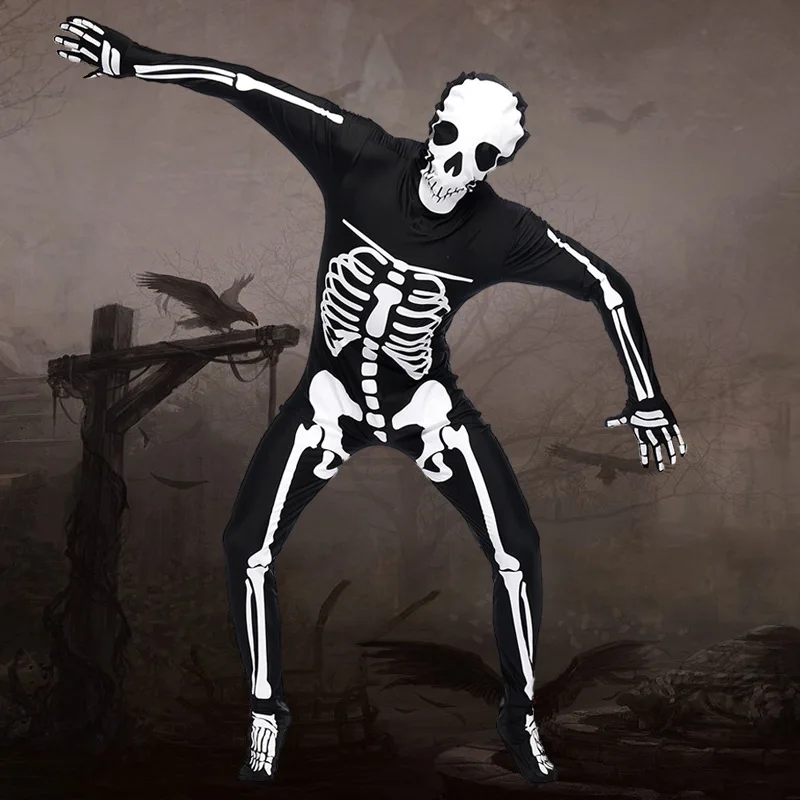 Kostiumy karnawałowe halloween czaszka szkielet kostiumy dla dzieci dorośli kobiety mężczyźni Party Anime przebranie na imprezę Demon