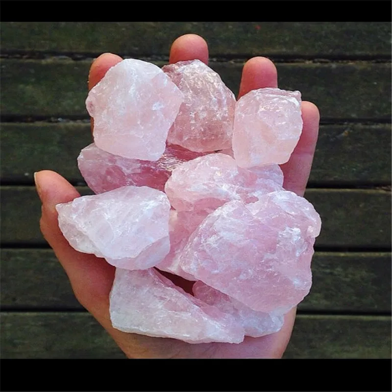 200g drop shipping love gemstone natural raw rose quartz crystal gemstone reiki healing pink gemstone crystal chunks meditation