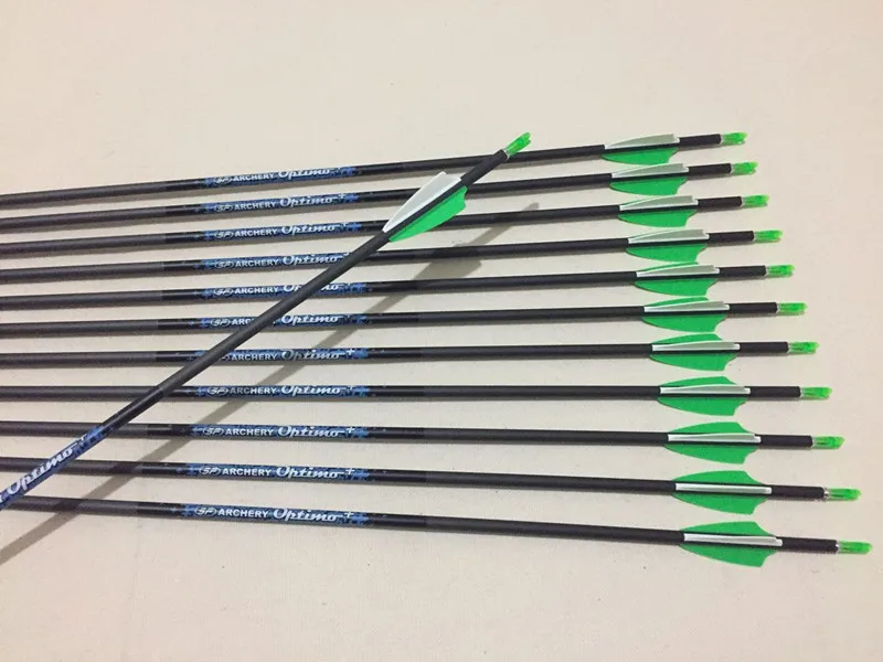 12pcs Archery carbon arrow spine800 ID4.2 1.75